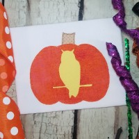 Reverse Applique Pumpkin with Owl